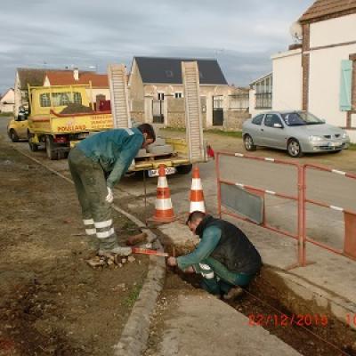 Travaux des caniveaux fin 2015 début 2016